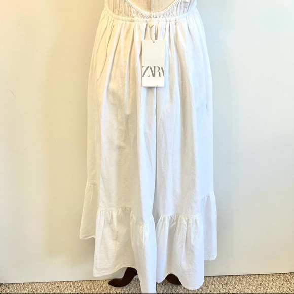 Zara Open-Back Crochet White Maxi Dress - Picture 8 of 8